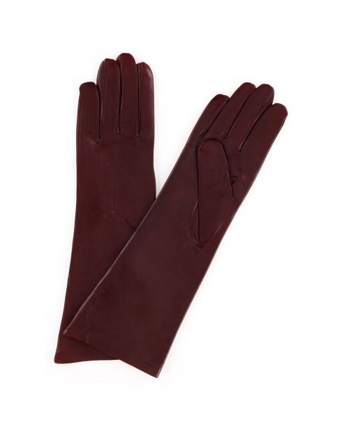 Gants en Cuir d'Agneau doublure Soie Heritage St Honore vin