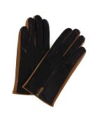 Gants en Cuir d'Agneau doublure Laine Hollow bruns