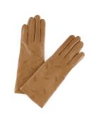 Gants en Cuir d'Agneau doublure Laine Epi chameau
