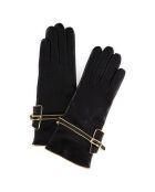 Gants en Cuir d'Agneau doublure Laine Leila bruns