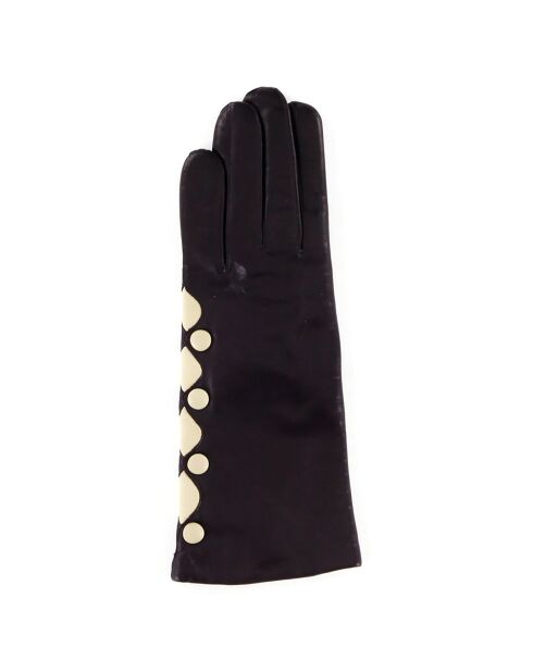 Gants en Cuir d'Agneau doublure Laine Erin violets