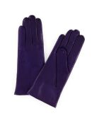 Gants en Cuir d'Agneau doublure Laine Heritage Victoire violet foncé