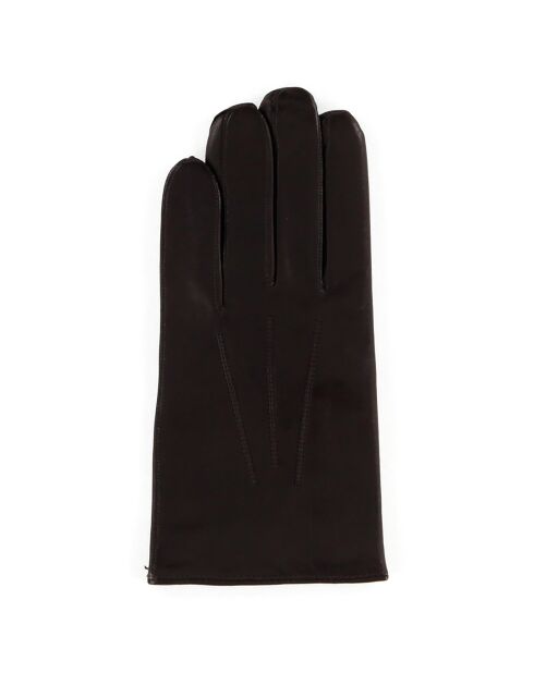 Gants en Cuir d'Agneau doublure Laine Heritage Rivoli moca