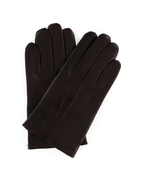 Gants en Cuir d'Agneau doublure Laine Heritage Rivoli moca