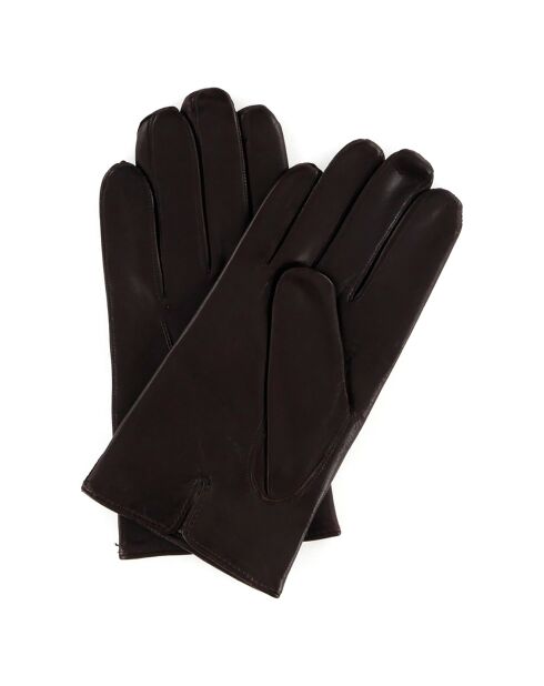 Gants en Cuir d'Agneau doublure Laine Heritage Rivoli moca