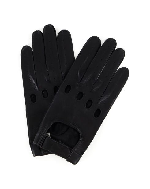 Gants en Cuir de Cerf Roger noirs