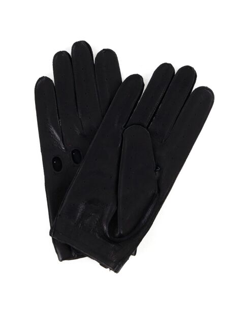 Gants en Cuir de Cerf Roger noirs