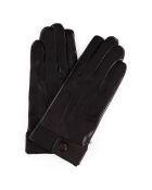 Gants en Cuir d'Agneau doublure Laine Dakota bruns