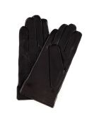 Gants en Cuir d'Agneau doublure Laine Dakota bruns