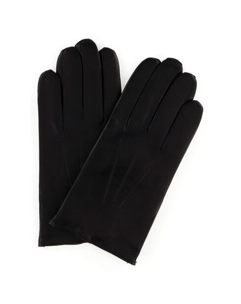 Gants en Cuir d'Agneau doublure Laine Heritage Rivoli noirs