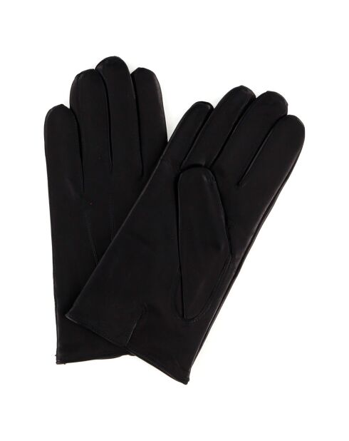 Gants en Cuir d'Agneau doublure Laine Heritage Rivoli noirs