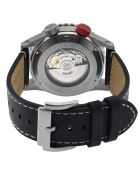 Montre Contasecondi Homme Automatique en Cuir noire