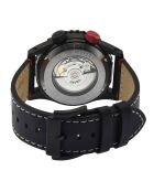 Montre Contasecondi Homme Automatique en Cuir noire