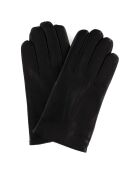 Gants en Cuir d'Agneau doublure Laine Heritage Rivoli noirs