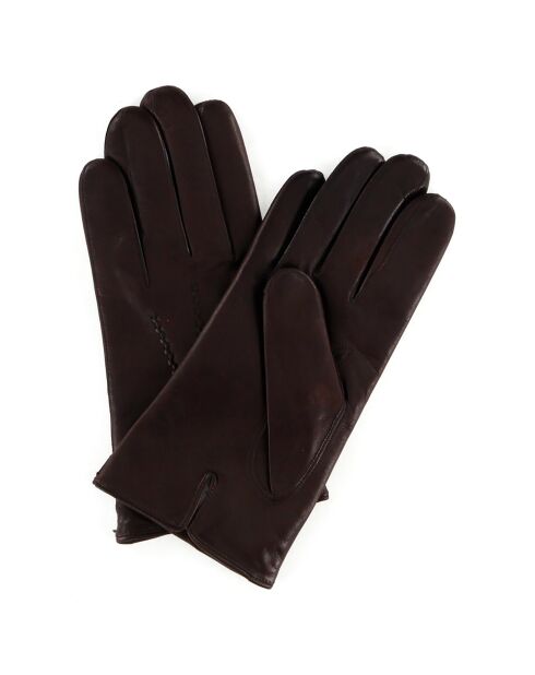 Gants en Cuir d'Agneau doublure Laine Heritage Rivoli moca