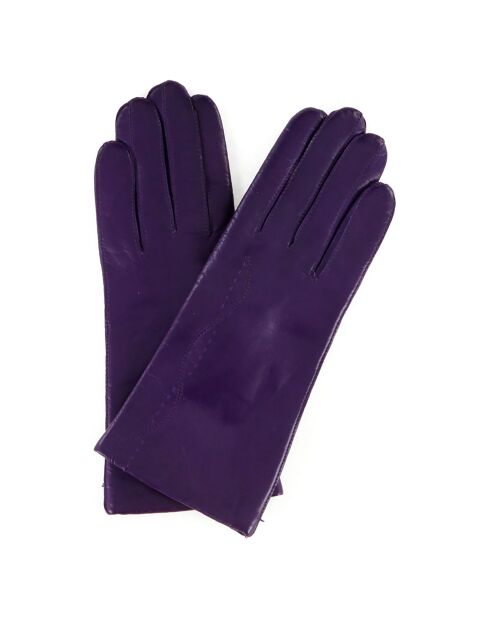 Gants en Cuir d'Agneau Cloudy violet foncé