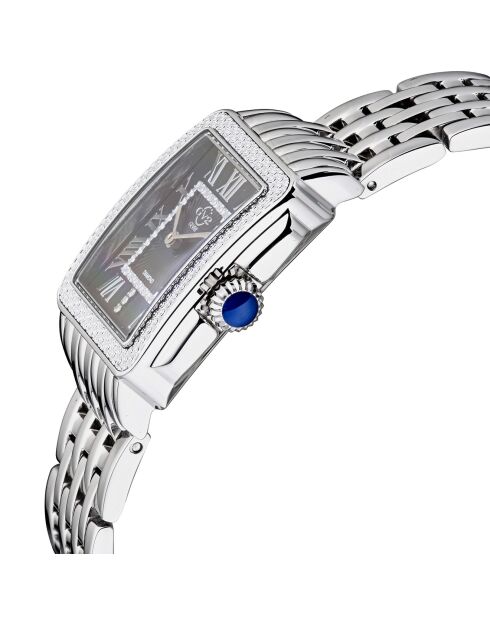 Montre Padova Femme Quartz en Acier & Diamants 0.015 ct argentée