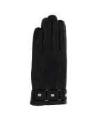 Gants en Cuir d'Agneau doublure Laine Newman noirs