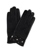 Gants en Cuir d'Agneau doublure Laine Newman noirs