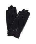 Gants en Cuir d'Agneau doublure Laine Newman noirs