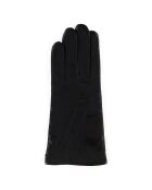 Gants en Cuir d'Agneau doublure Laine Waves noirs