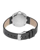 Montre Perugia Femme Quartz en Cuir & Diamants 0.102 ct gris foncé