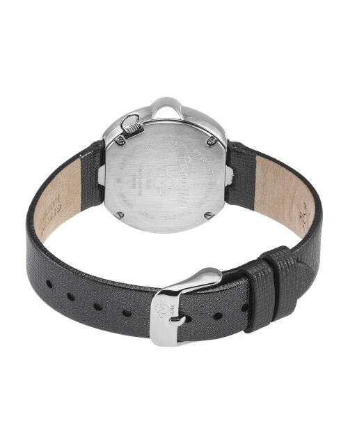 Montre Perugia Femme Quartz en Cuir & Diamants 0.102 ct gris foncé