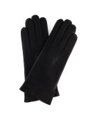 Gants en Cuir d'Agneau doublure Laine Mila noirs