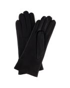 Gants en Cuir d'Agneau doublure Laine Mila noirs