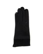 Gants en Cuir d'Agneau doublure Laine Carol noirs