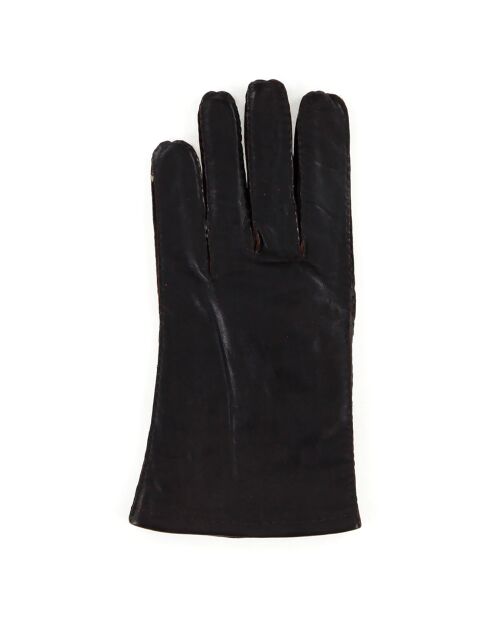 Gants doublé acrylique doublure textile Jessie marron foncé