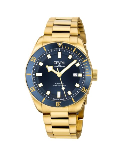 Montre Yorkville Homme Automatique en Acier dorée