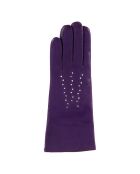 Gants en Cuir d'Agneau doublure Laine Theresa violets