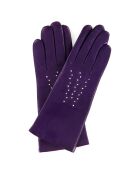 Gants en Cuir d'Agneau doublure Laine Theresa violets