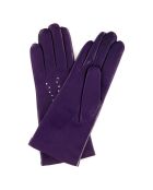 Gants en Cuir d'Agneau doublure Laine Theresa violets