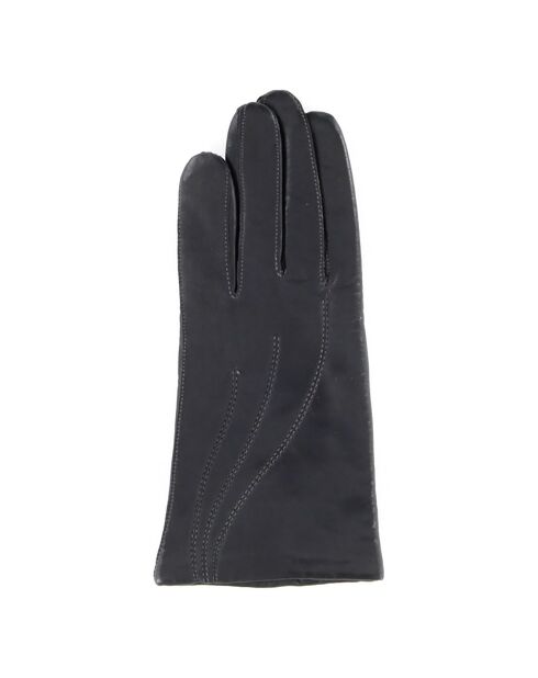 Gants en Cuir d'Agneau doublure Laine Waves fer