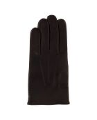 Gants en Cuir d'Agneau doublure Laine Heritage Rivoli marron foncé