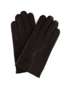 Gants en Cuir d'Agneau doublure Laine Heritage Rivoli marron foncé