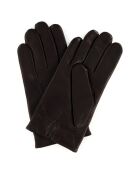 Gants en Cuir d'Agneau doublure Laine Heritage Rivoli marron foncé