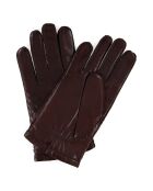 Gants en Cuir d'Agneau doublure Laine Tresse moca