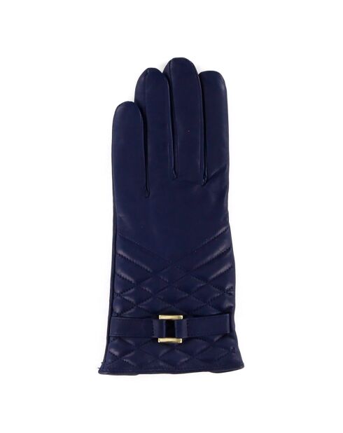 Gants en Cuir d'Agneau doublure Laine Greta jeans