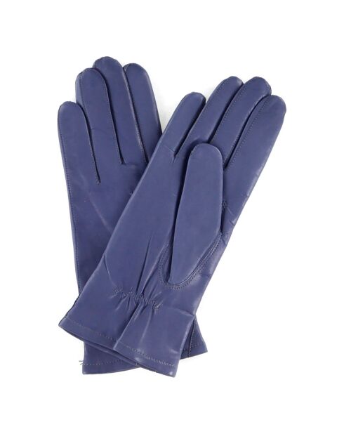 Gants en Cuir d'Agneau doublure Laine Blair bleu clair poussière