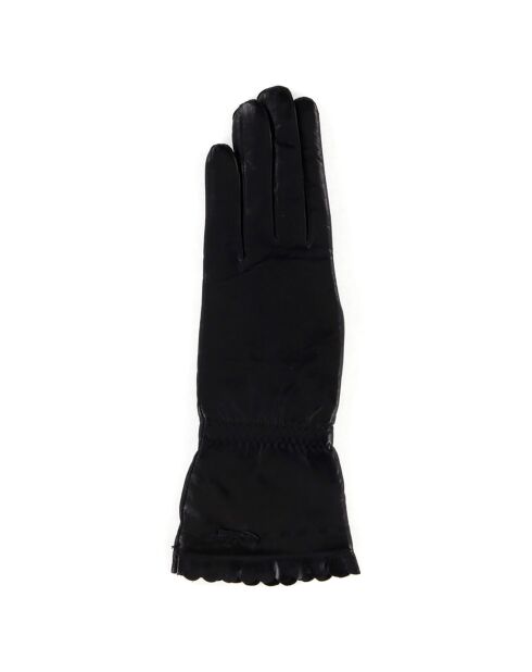 Gants en Cuir d'Agneau doublure Laine Bella noirs