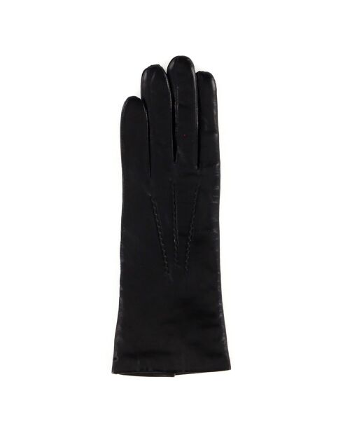 Gants en Cuir d'Agneau doublure Laine Heritage Victoire noirs