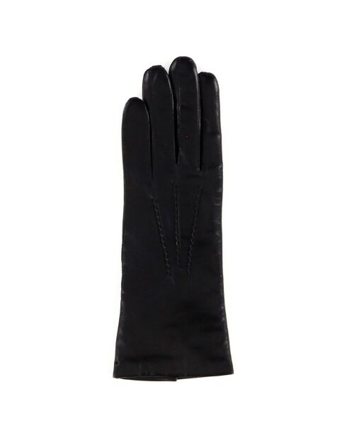 Gants en Cuir d'Agneau doublure Laine Heritage Victoire noirs