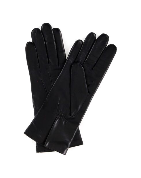 Gants en Cuir d'Agneau doublure Laine Heritage Victoire noirs