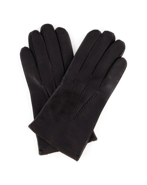 Gants en Cuir de Cerf Daniel marron foncé