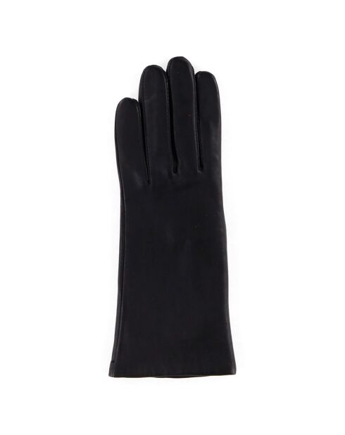 Gants en Cuir d'Agneau doublure Laine Victoire noirs