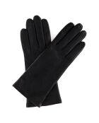 Gants en Cuir d'Agneau doublure Laine Victoire noirs