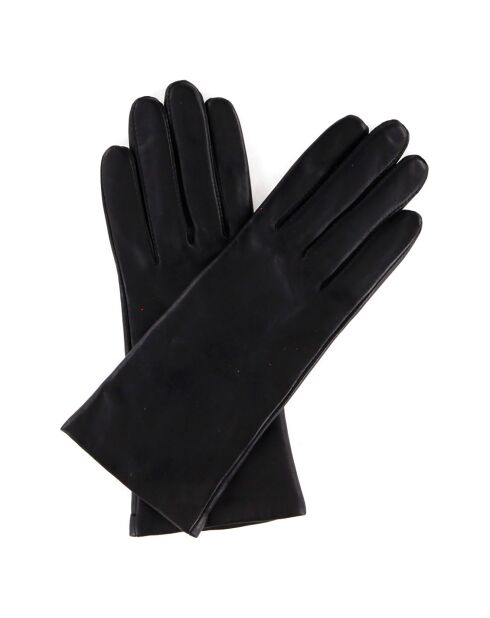 Gants en Cuir d'Agneau doublure Laine Victoire noirs